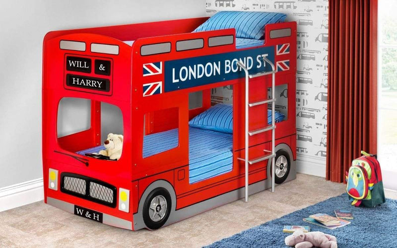 London Bus Bunk Bed - Personalised with your child&