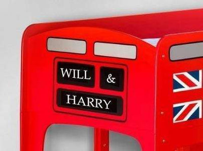 London Bus Bunk Bed - Personalised with your child's name