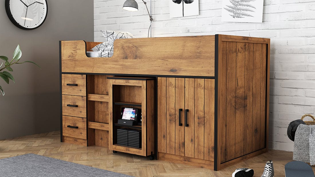 Oak mid sleeper clearance bed