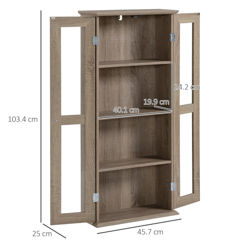 CD Cabinet - Holds Up To 100 CDs, Brown