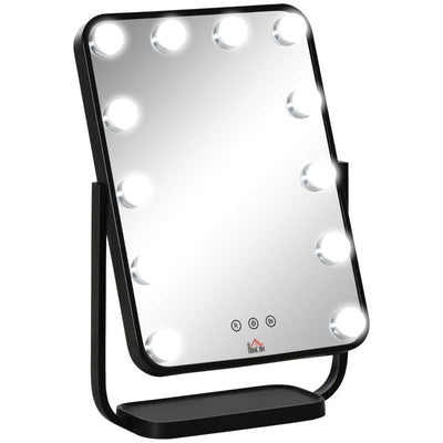 Hollywood Makeup Mirror With LED Lights, Black