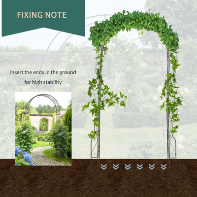 Metal Decorative Garden Rose Arch Arbour Trellis