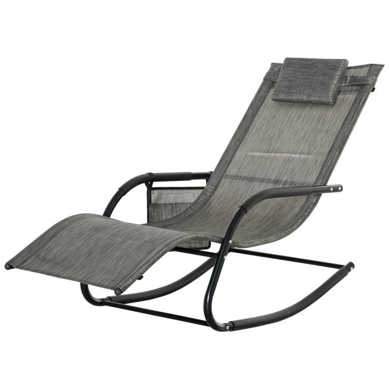 Breathable Mesh Rocking Chair- Dark Grey