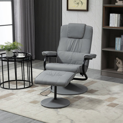 Manual Sofa Reclining Armchair PU Leather Massage