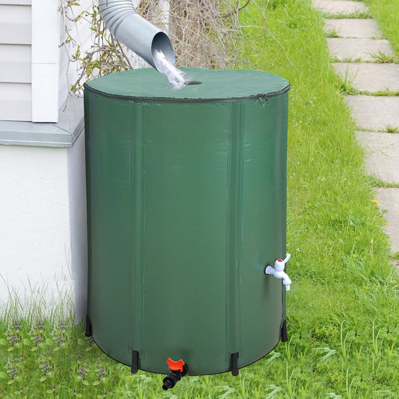 100 Gallon Folding Rain Barrel Water Collector Green 28835473