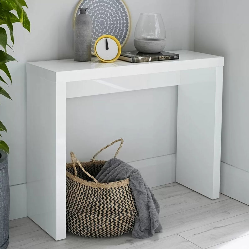 Puro Gloss Console Table -Black or White