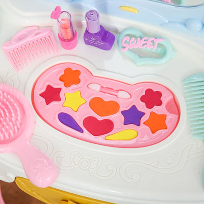 Children's 20 Pcs Beauty Dressing Table And Stool