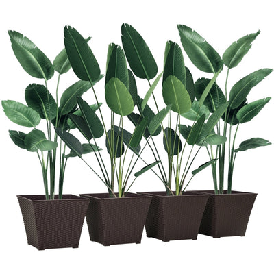 Outdoor Planter Pack Of 4- Brown