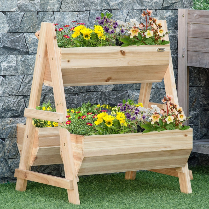 Wood Raised Garden Bed- Natural