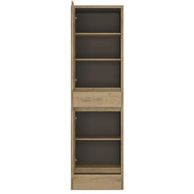 Shetland 2 Door 2 Drawer narrow cabinet Shetland Oak Finish