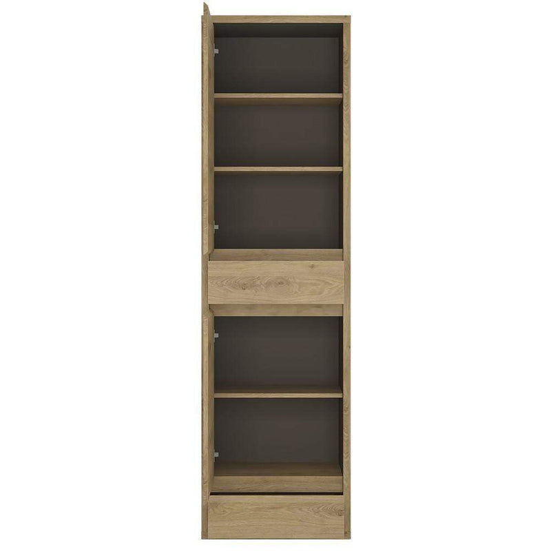 Shetland 2 Door 2 Drawer narrow cabinet Shetland Oak Finish