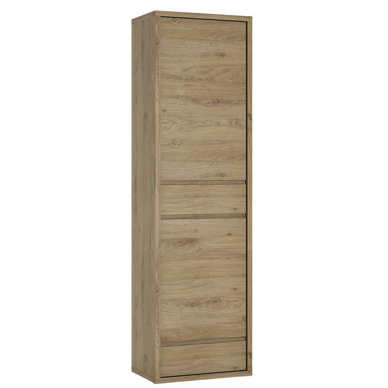 Shetland 2 Door 2 Drawer narrow cabinet Shetland Oak Finish