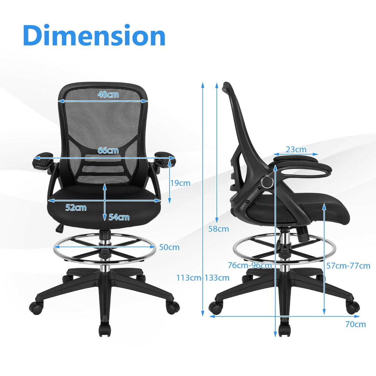 Drafting on sale chair mesh