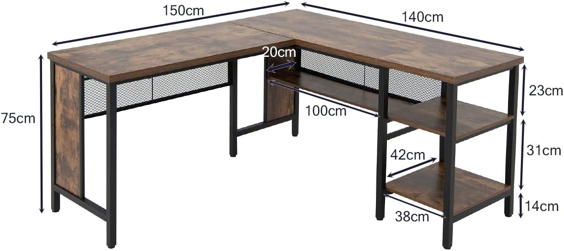 150cm x shop 75cm desk