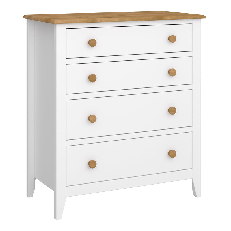 Heston 4 Drawer Chest White & Pine