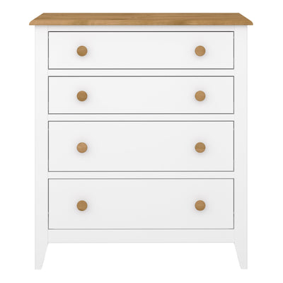 Heston 4 Drawer Chest White & Pine