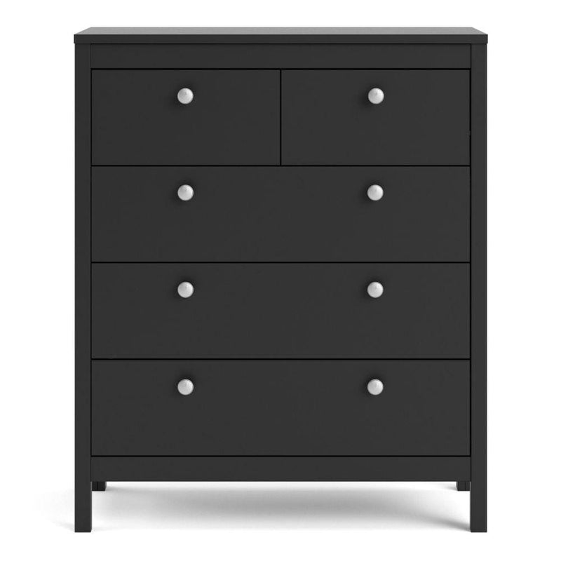 Madrid Chest 3+2 Drawers In Matt Black