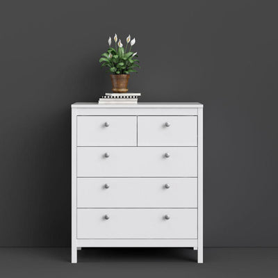 Madrid Chest 3+2 Drawers In White