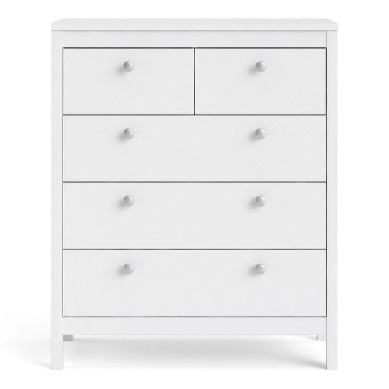 Madrid Chest 3+2 Drawers In White