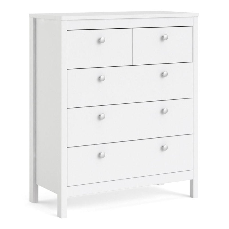 Madrid Chest 3+2 Drawers In White