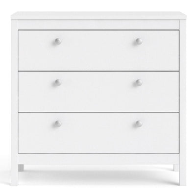 Madrid Chest 3 Drawers In White