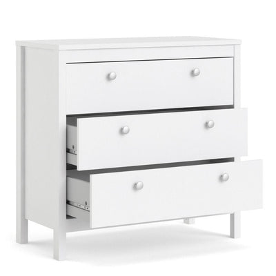 Madrid Chest 3 Drawers In White