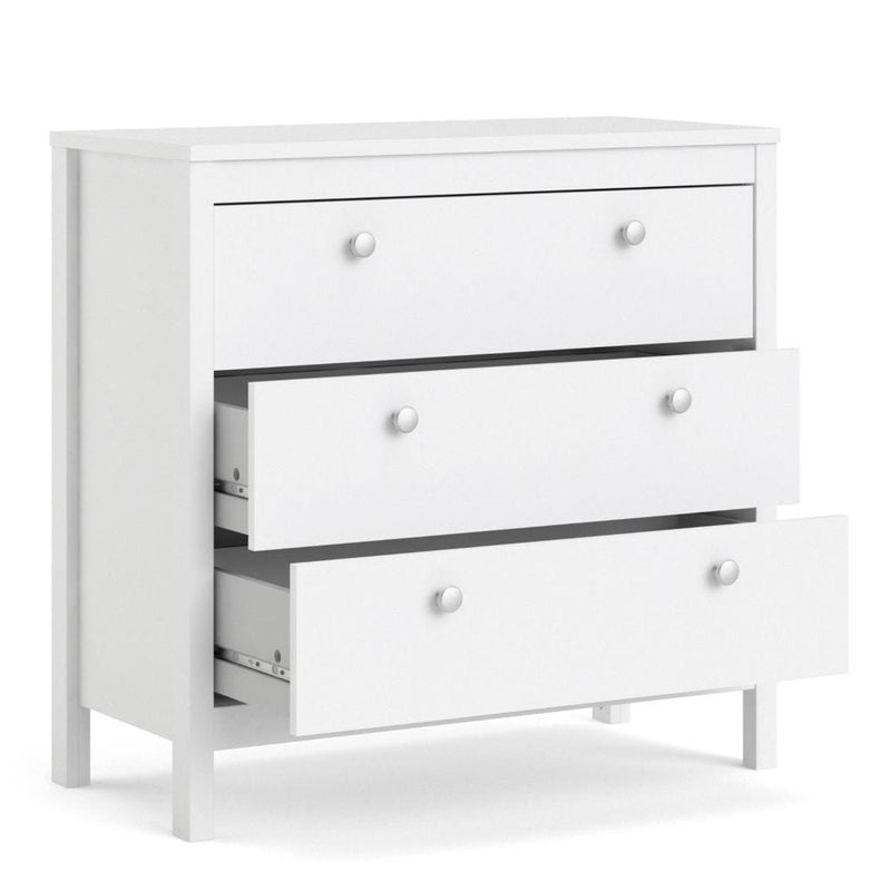 Madrid Chest 3 Drawers In White