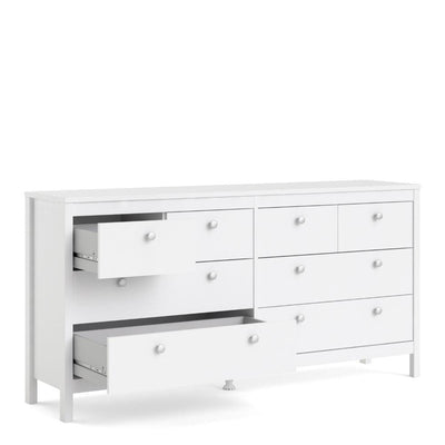 Madrid Double Dresser 4+4 Drawers In White