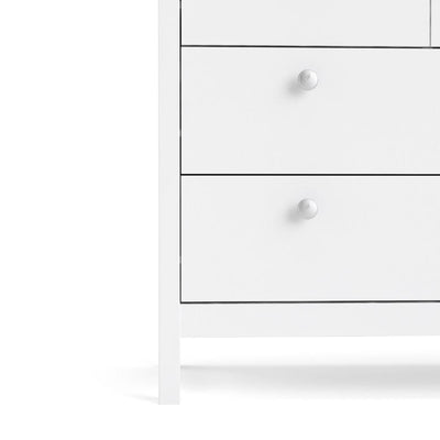 Madrid Double Dresser 4+4 Drawers In White