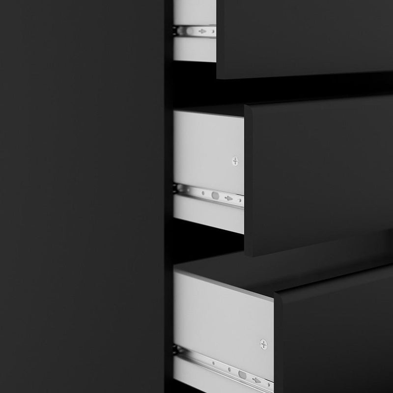 Naia Chest of 5 Drawers in Black Matt