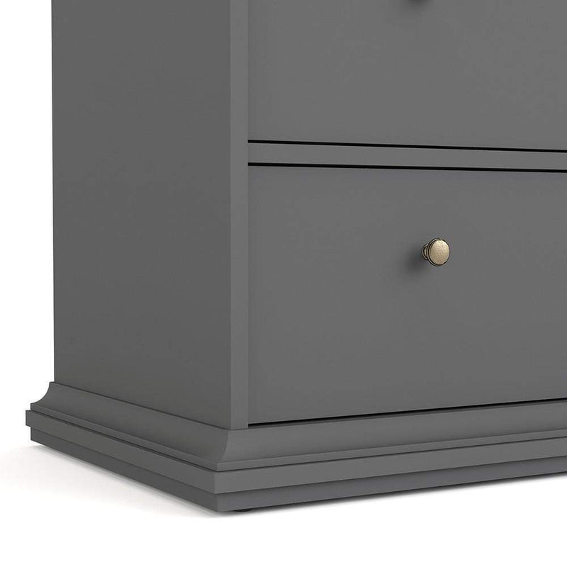 Paris Chest of 4 Drawers in Matt Grey