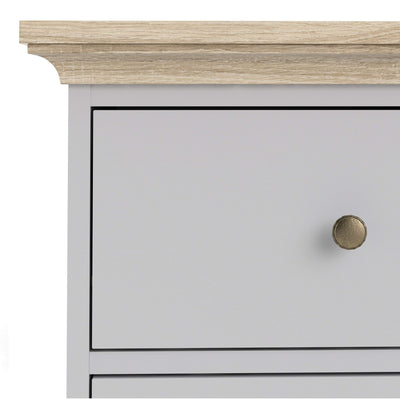 Paris Chest of 4 Drawers in White and Oak