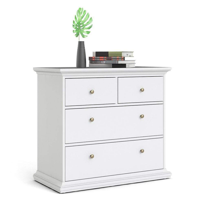 Paris Chest of 4 Drawers in White