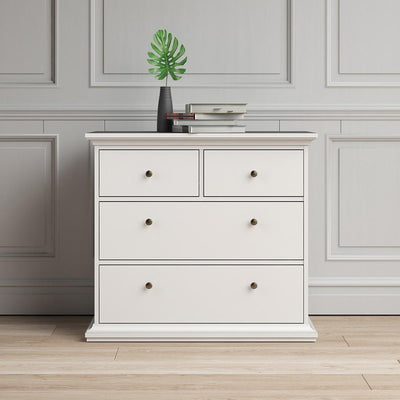 Paris Chest of 4 Drawers in White