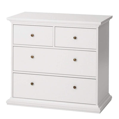 Paris Chest of 4 Drawers in White