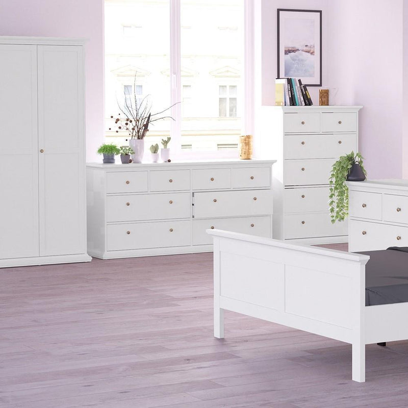 Paris Chest of 8 Drawers in White