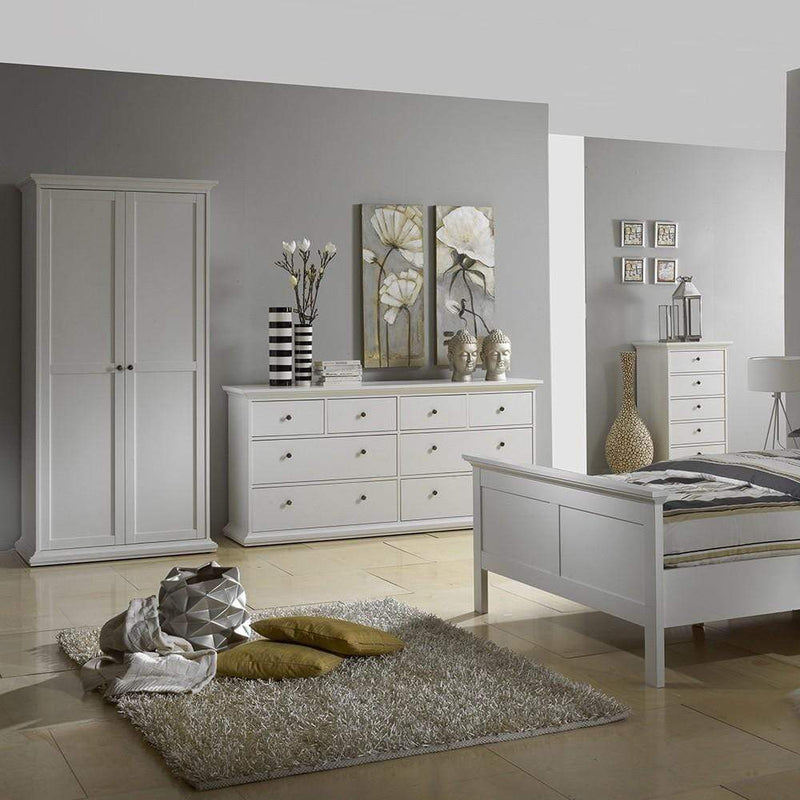 Paris Chest of 8 Drawers in White