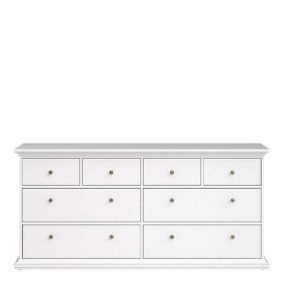 Paris Chest of 8 Drawers in White