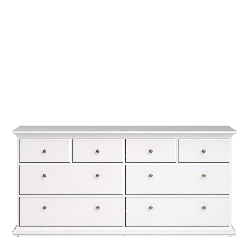 Paris Chest of 8 Drawers in White