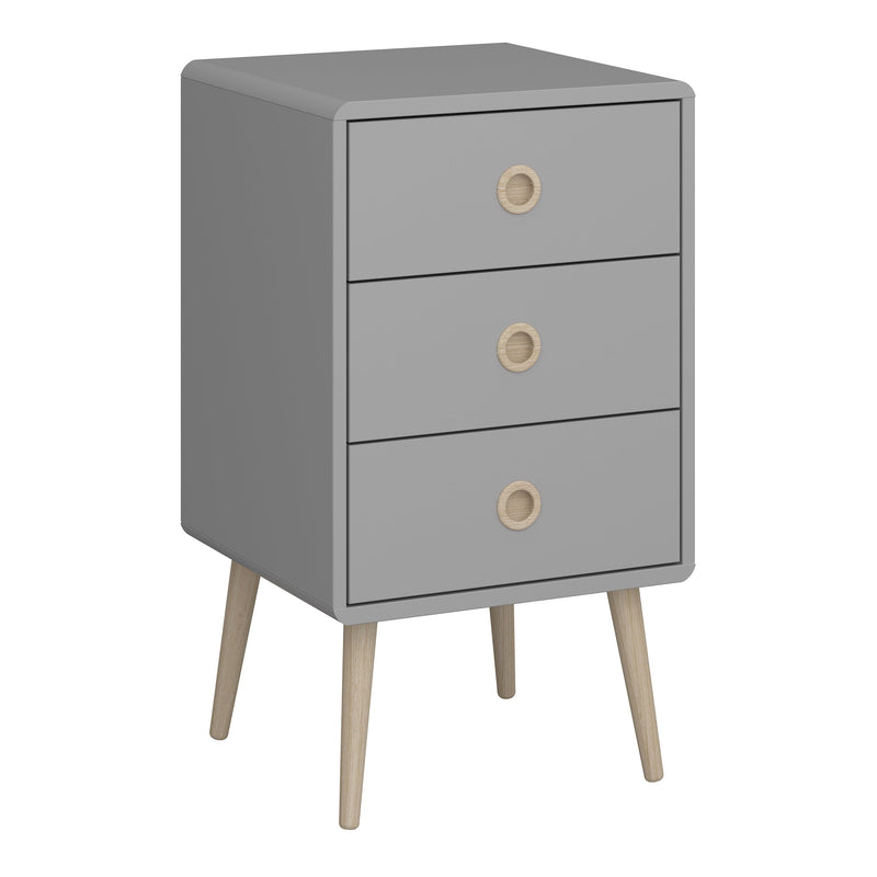 Softline 3 Drawer Chest Grey