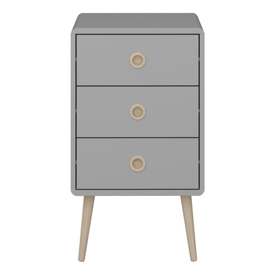 Softline 3 Drawer Chest Grey