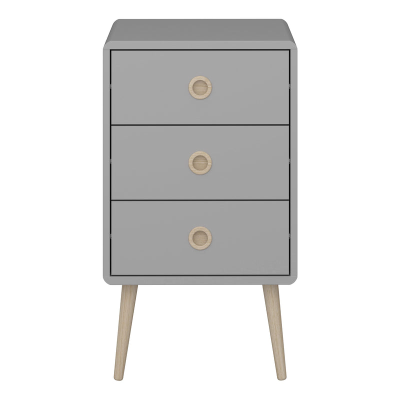 Softline 3 Drawer Chest Grey