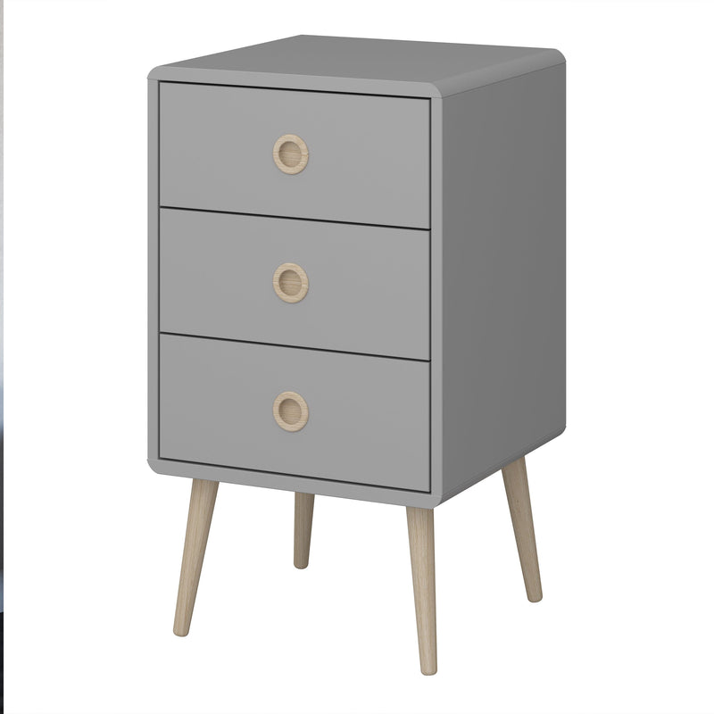 Softline 3 Drawer Chest Grey