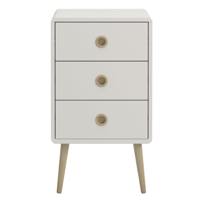 Softline 3 Drawer Chest Off White