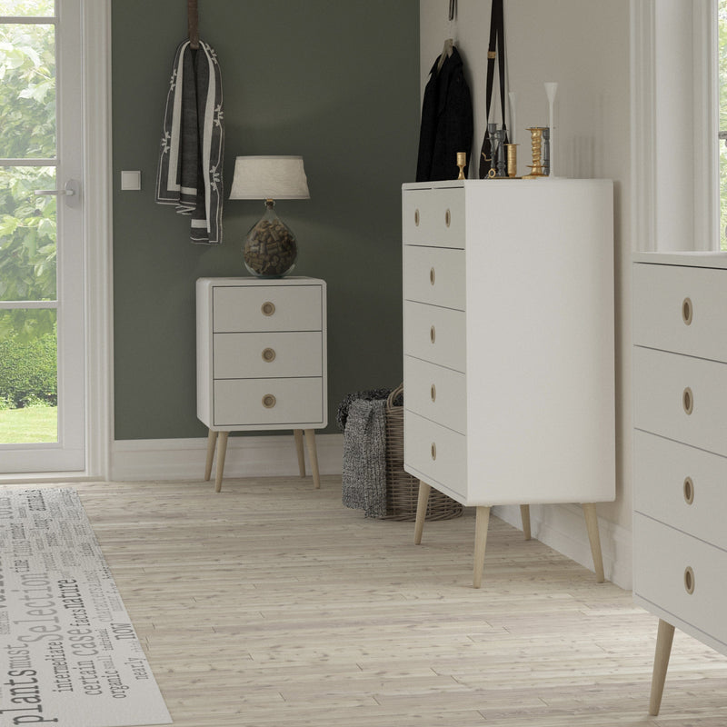 Softline 3 Drawer Chest Off White