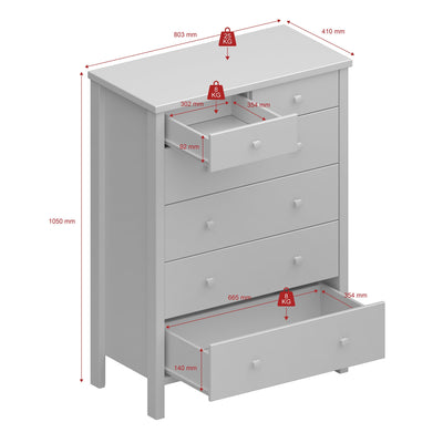 Tromso 2+4 Chest Grey