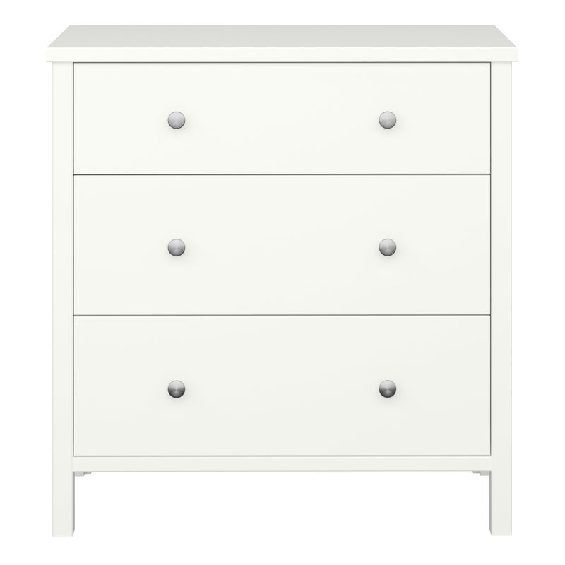 Tromso 3 Drawer Chest Off White