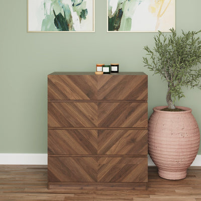 Catania 4 Drawer Chest Royal Walnut