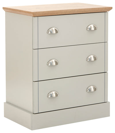 Kendal 3 Drawer Chest Grey