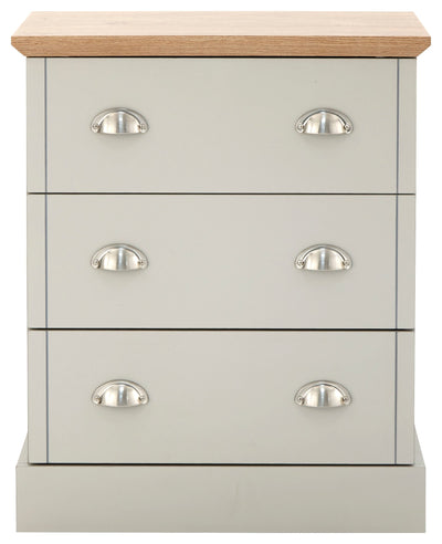 Kendal 3 Drawer Chest Grey